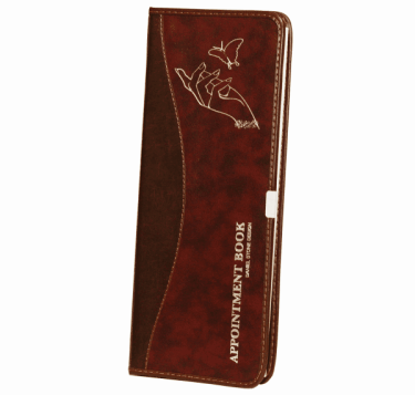 Daniel Stone 2-Column 200-Page Leather Appointment Book | Burgundy-Brown  {30/case}