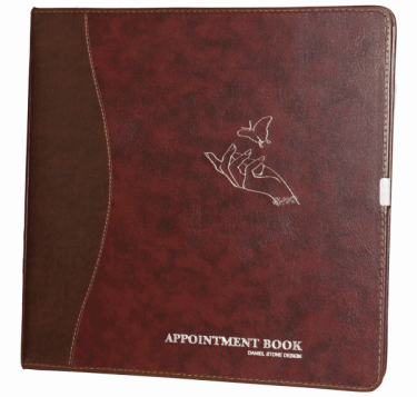 Daniel Stone 6-Column 200-Page Leather Appointment Book | Burgundy-Brown  {20/case}