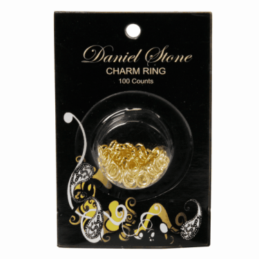 Daniel Stone Charm Ring Large Size & Gold-Plated  {25/box}