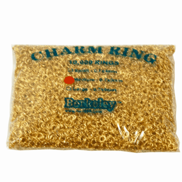 Daniel Stone Charm Ring Medium Size & Gold-Plated  {bag of 10,000}