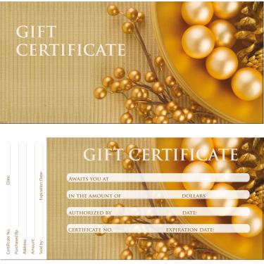 Gift Certificate | 50/book | Design 06  {40/box}