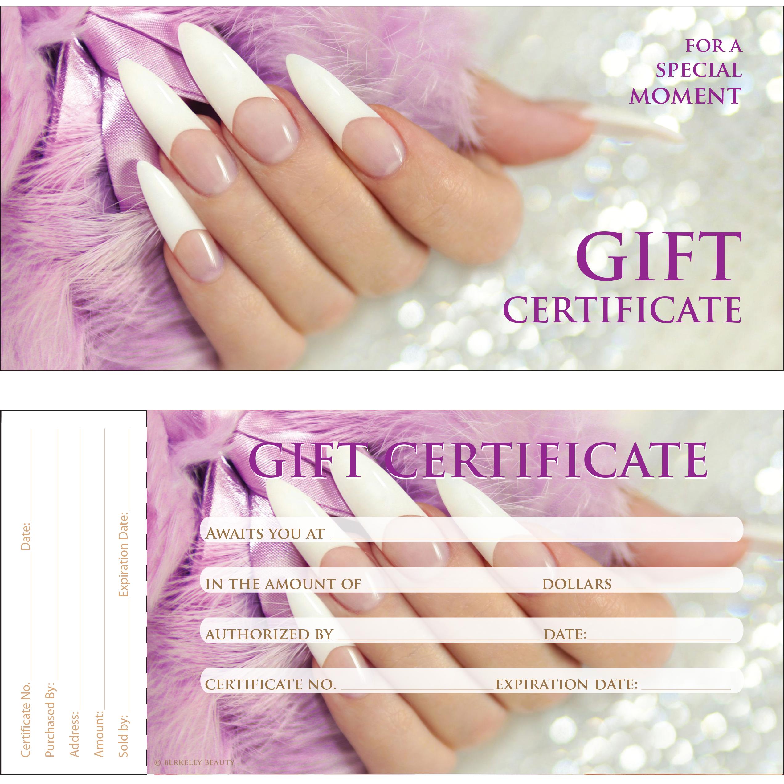 Gift Certificate | 50/book | Design 28  {40/box}