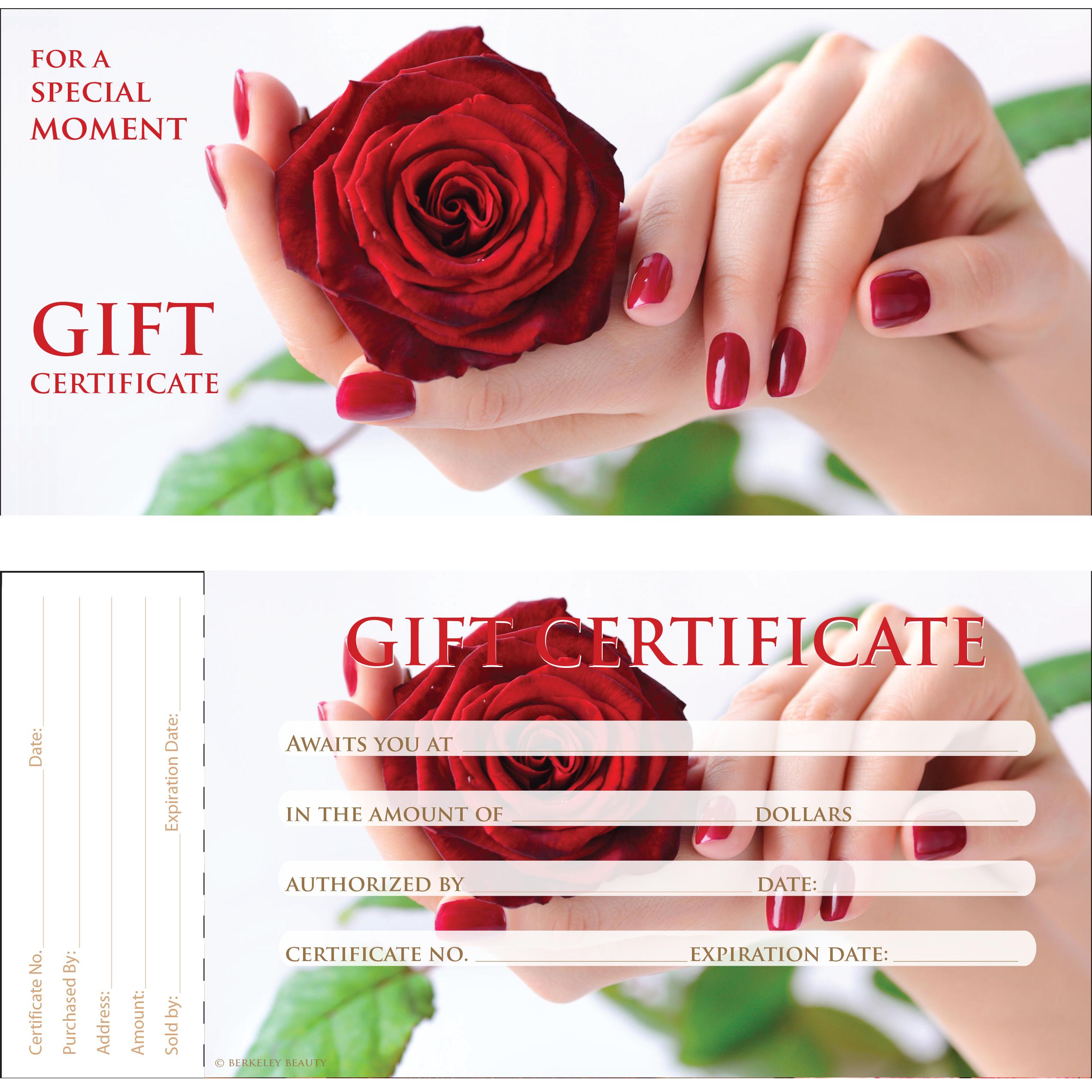 Gift Certificate | 50/book | Design 29  {40/box}