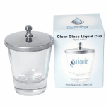 Liquid Cup 101 - Clear Glass with Lid  {144/case}