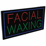 2-In-1 Led Sign || FACIAL WAXING with frame  {Each}