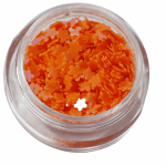 Irridescent Mylar Spangle | Full Flower | Orange  {25/box}