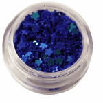 Irridescent Mylar Spangle | Full Flower | Dark Blue  {25/box}