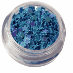 Irridescent Mylar Spangle | Full Flower | Light Blue  {25/box}
