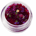 Irridescent Mylar Spangle | Full Flower | Dark Red  {25/box}