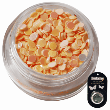 Irridescent Mylar Spangle | Full Round | Light Orange  {25/box}
