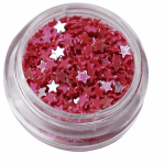 Irridescent Mylar Spangle | Full Star | Pink  {25/box}