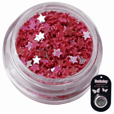 Irridescent Mylar Spangle | Full Star | Pink  {25/box}