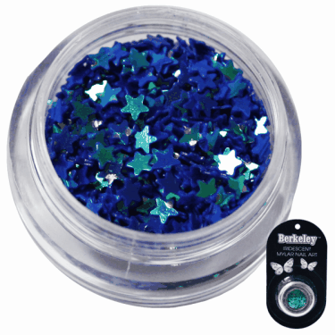 Irridescent Mylar Spangle Full Star Dark Blue  {25/box}