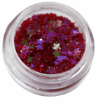 Irridescent Mylar Spangle | Full Star | Dark Red  {25/box}
