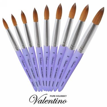 Valentino 100% Pure Kolinsky | Purple Wood   {10/bag}