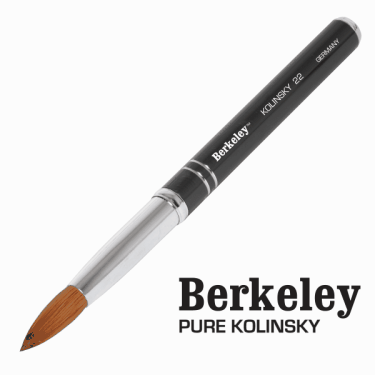 Berkeley Kolinsky | Black Aluminum | 22  {10/bag}