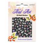 Flower 3-D Nail Decal | 8 Assorted Stickers Set  {5 sets/bag}