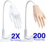 Silicone Nail Traning Hand with 200 Tips  {12/case}