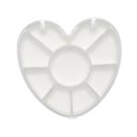9-Slot Easy Access Heart Shaped Small Plastic Container  {250/box}