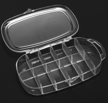 11-Slot Hard Plastic Mini Round Tip Box  {80/case} #2