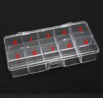 10-Slot Hard Plastic Small Tip Box  {100/case}