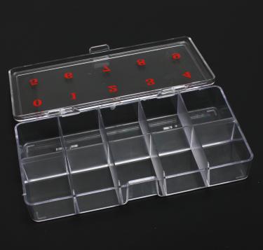 10-Slot Hard Plastic Small Tip Box  {100/case} #2