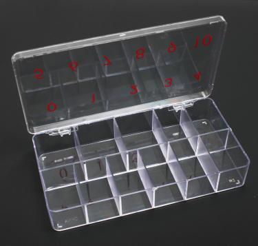 11-Slot Hard Plastic Large Tip Box  {100/case} #2