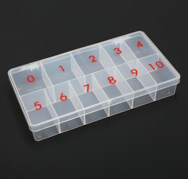 11-Slot Soft Plastic Large Tip Box  {100/case}