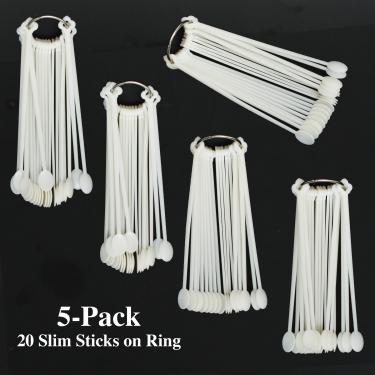 5-Pack of 20 Slim Sticks on Ring | 100 Tips  {50/case} #2