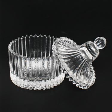 Vintage-1 glass Jar & Cup with glass lid | 80ml | 2.67 fl oz  {96/case}