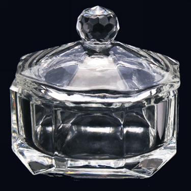Crystal Powder Jar with Lid | 8-Side Shape  {60/box}