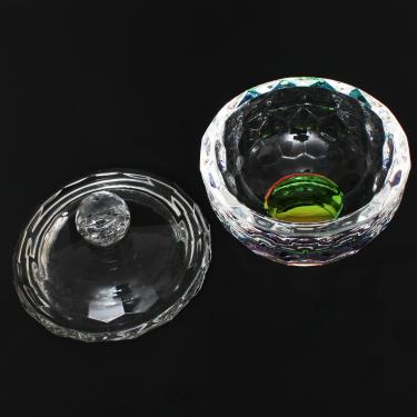 Crystal Beauty Premium Large & Heavy Powder Jar | Round Shaped  {48/case} #3