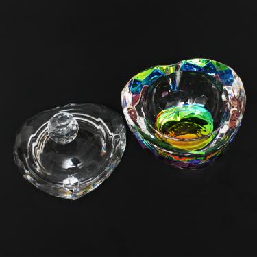 Crystal Beauty Premium Large & Heavy Powder Jar | Heart Shaped  {48/case} #3