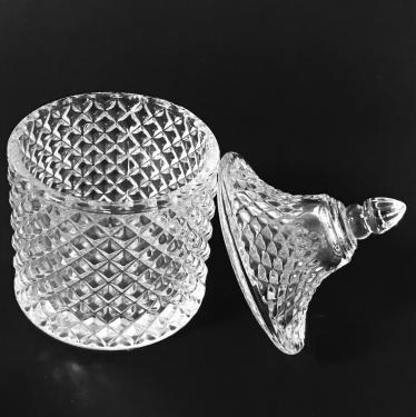 Vintage-4 glass Jar & Cup with glass lid | 100ml | 3.33 fl oz {100/case}