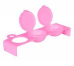 Triple  Plastic Dappen Dish | Pink  {120/box}