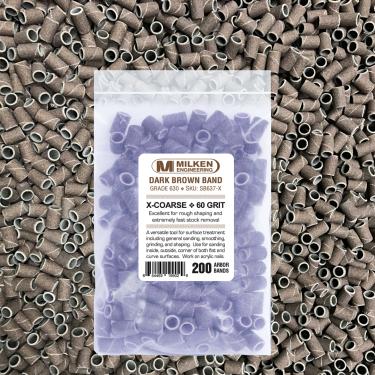 Milken Sanding Band | 200-ct Retail 4-Mil Ziplock Bag | Dark Brown  {50/case} #4