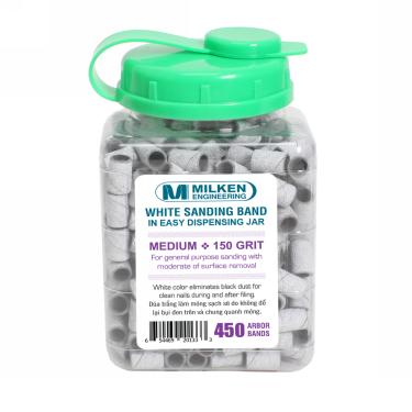 Milken Sanding Band in Easy Dispensing Jar | 450ct Jar | White    {18 jars/case} #3