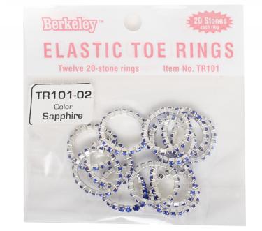 Berkeley Elastic Toe Ring | Sapphire  {bag of 12 rings}