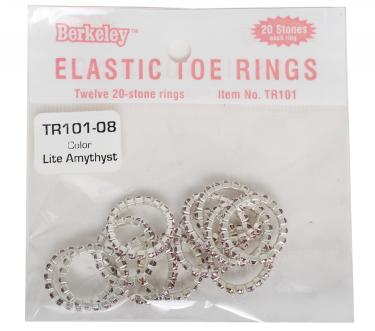 Berkeley Elastic Toe Ring | Light Amethyst  {bag of 12 rings}