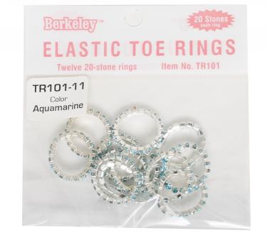 Berkeley Elastic Toe Ring | Aquamarine  {bag of 12 rings}