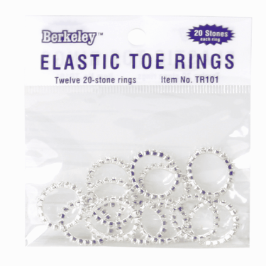 Berkeley Elastic Toe Ring | Crystal  {Each box}