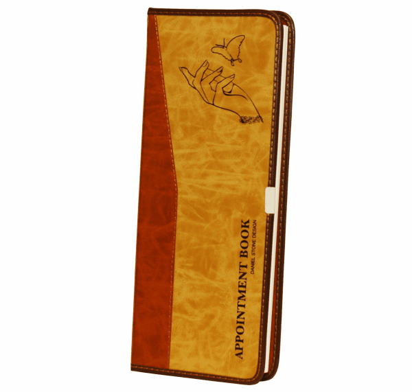 Daniel Stone 2-Column Refillable Leather Appointment Book | Beige-Tan