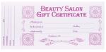 Beauty Salon Gift Certificate 313 | 24/book