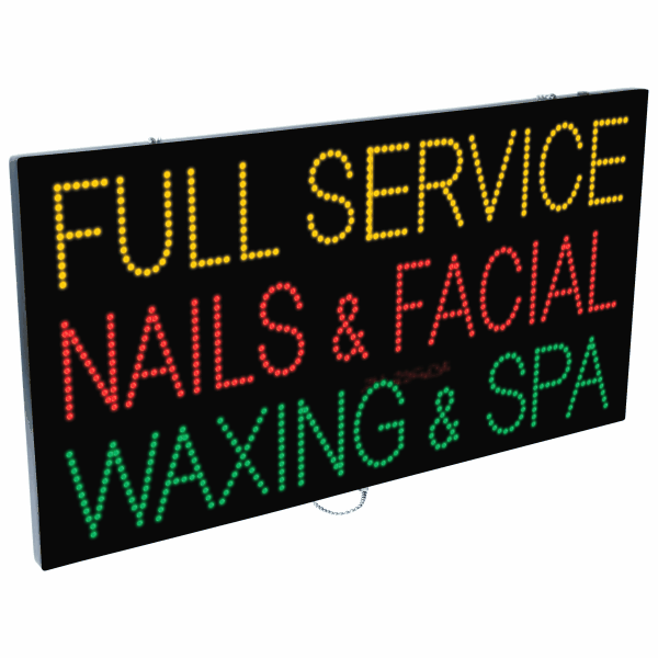 2-In-1 Led Sign || FULL SERVICE NAILS & FACIAL WAXING & SPA