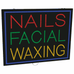 2-In-1 Led Sign || NAILS FACIAL WAXING with frame
