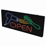 2-In-1 Led Sign ll OPEN with hair blower and comb