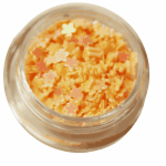 Irridescent Mylar Spangle | Full Flower | Light Orange
