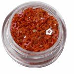 Irridescent Mylar Spangle | Hollow Star | Orange