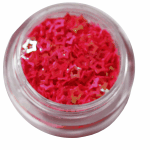 Irridescent Mylar Spangle | Hollow Star | Rose