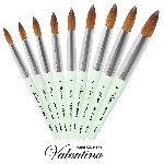 Valentino Kolinsky | Pastel Blue Wood | Chrome Ferrule